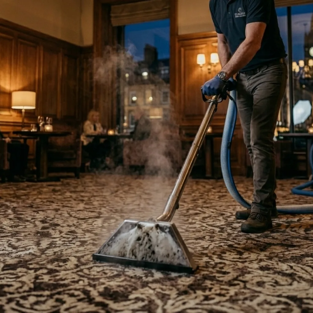Clinical-grade sanitisation of a high-end hotel restaurant area in Glasgow